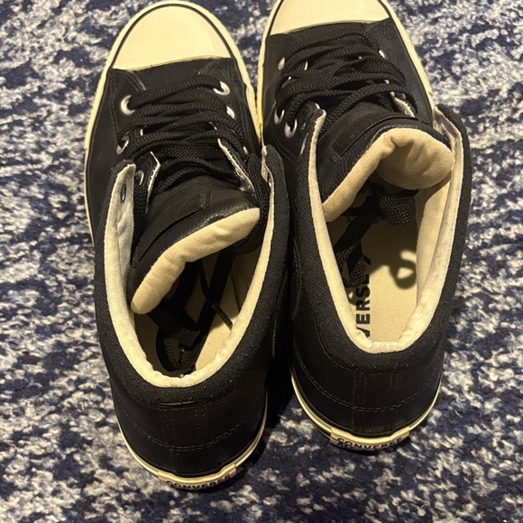Converse Black and Cream High-Top Sneakers - Picture 4 of 8
